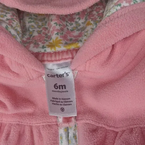 Carter's 6 months baby girl 3 warm pajamas - Picture 7 of 16